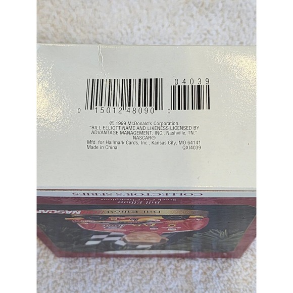 Hallmark Keepsake Ornament 1999 Bill Elliott Stock Car Champions Series #3 New - Picture 3 of 3